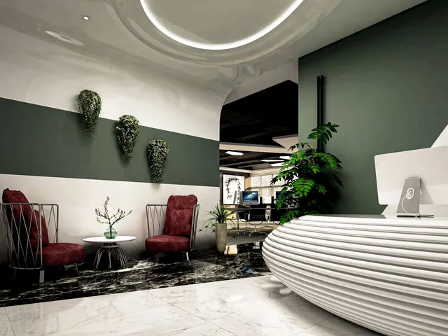 Elegant commercial reception area